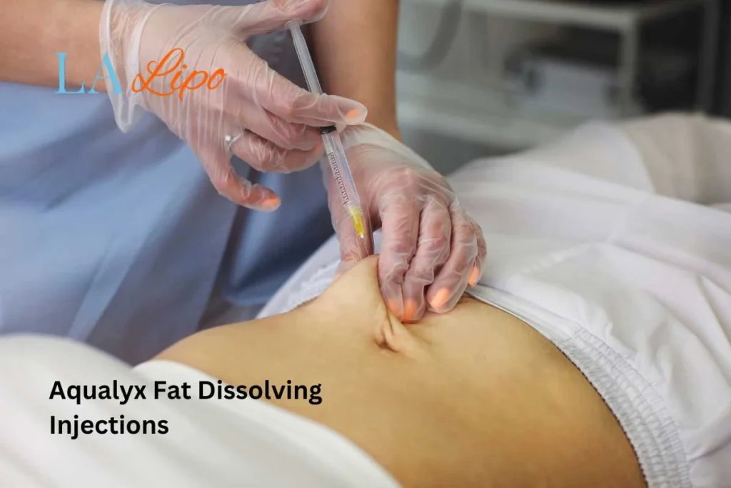 woman having fat dissolving injections Isle of Isla in the stomach